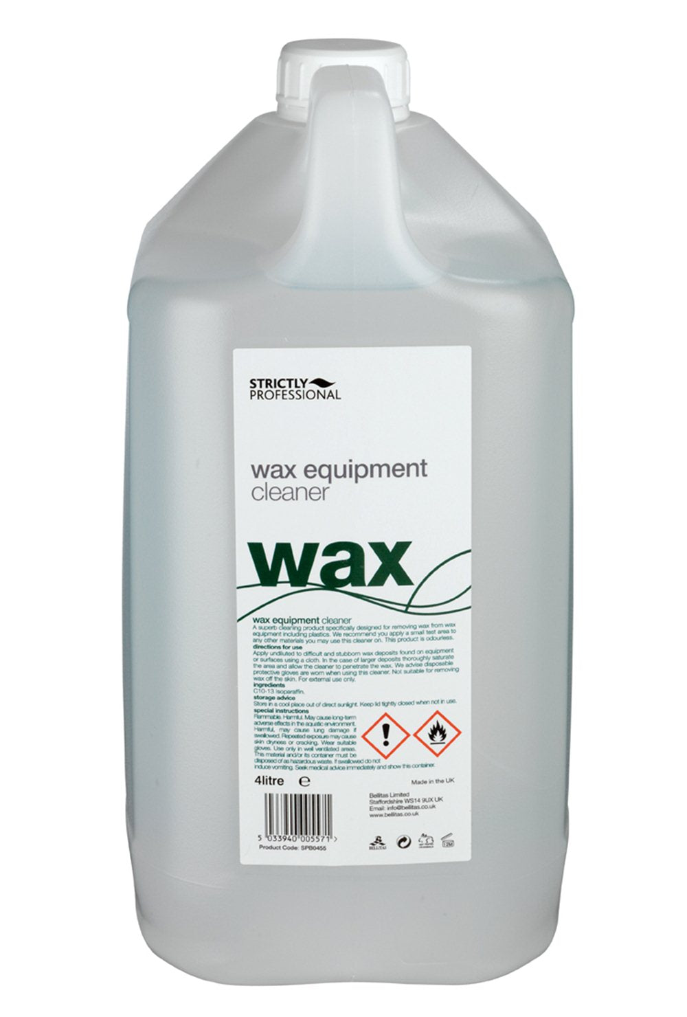 Wax Equipment Cleaner - 4 litre